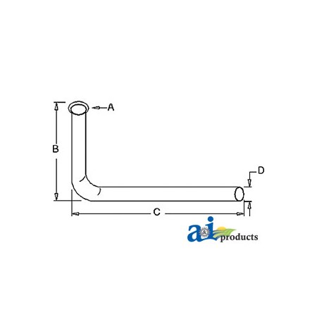 A & I Products Exhaust Pipe 27" x2.2" x2.2" A-181460M1